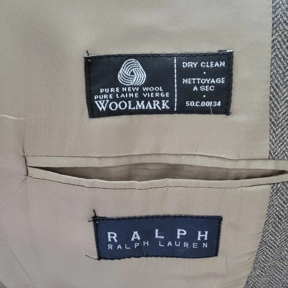 Ralph Lauren Wool Canadian Houndstooth Plaid Sports Coat 44R